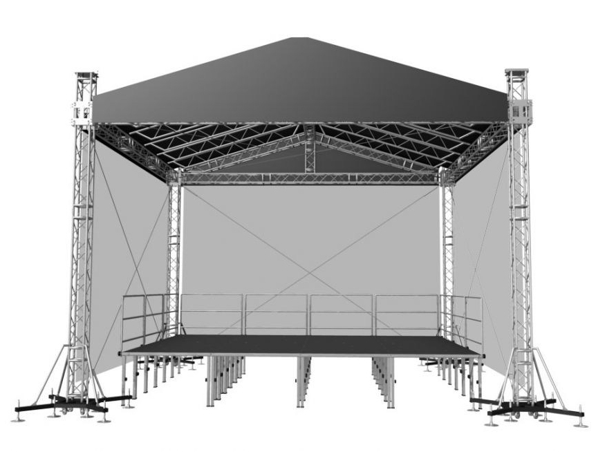 Крыша сцены. Сценический комплекс ск12х10тп3 (двускатная). Сценический Граунд 12x10. Сцена 10х8. Truss Stage.