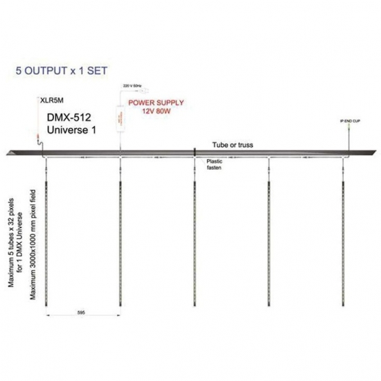 STAGE4 MAPIX dmx TUBE 32*100