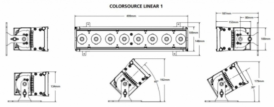 ETC ColorSource Linear Pearl 1, XLR, Black